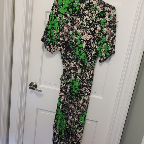 EC Stockholm Atelier & Other Stories Green Floral Print Wrap Dress, Size 4 - Picture 13 of 13